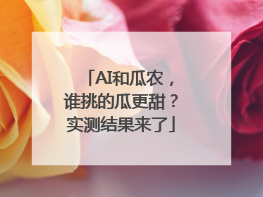 AI和瓜农，谁挑的瓜更甜？实测结果来了